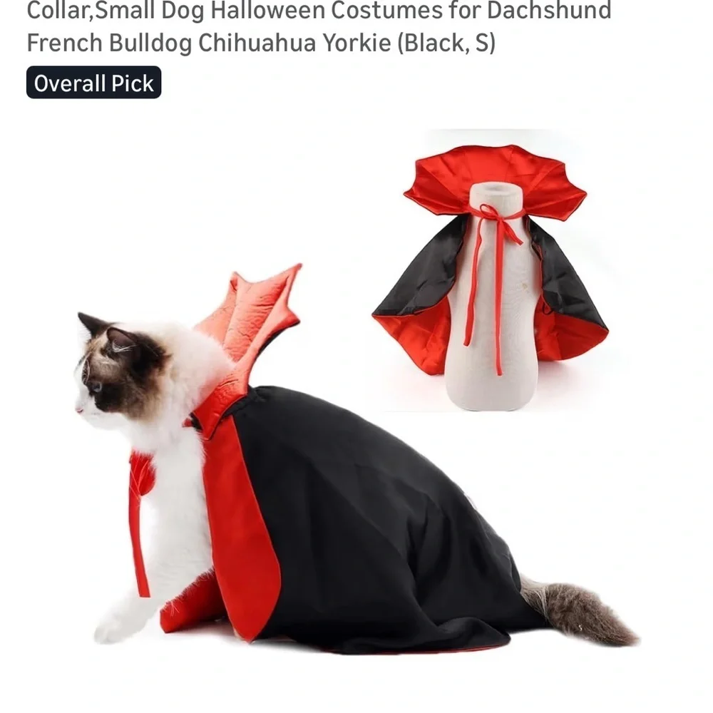 Red and Black Dog / Cat Vampire costumes  🐶 🐱 NWT  small breed